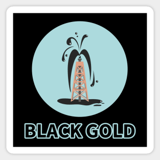 Oil & Gas Offshore Drilling Classic Black Gold Petroleum Series Sticker